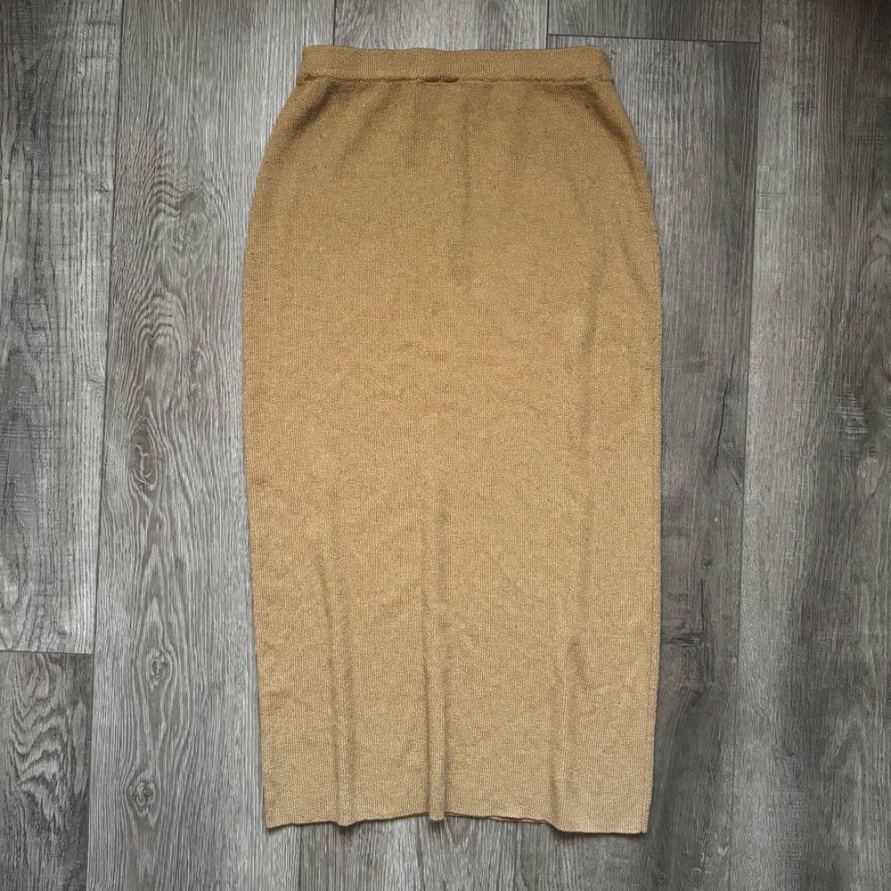 Y2K Tan Maxi Skirt